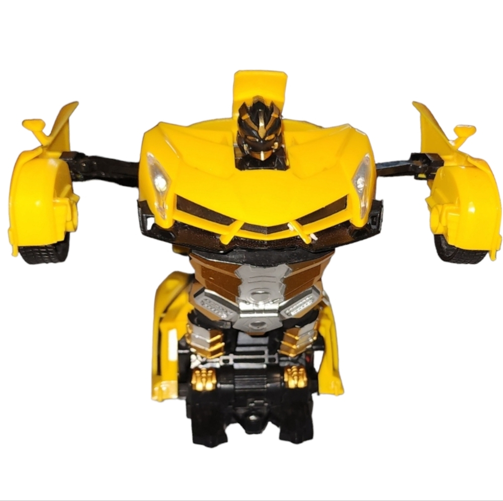 Transformers car that lights up, back has a piece off passenger side of spoiler